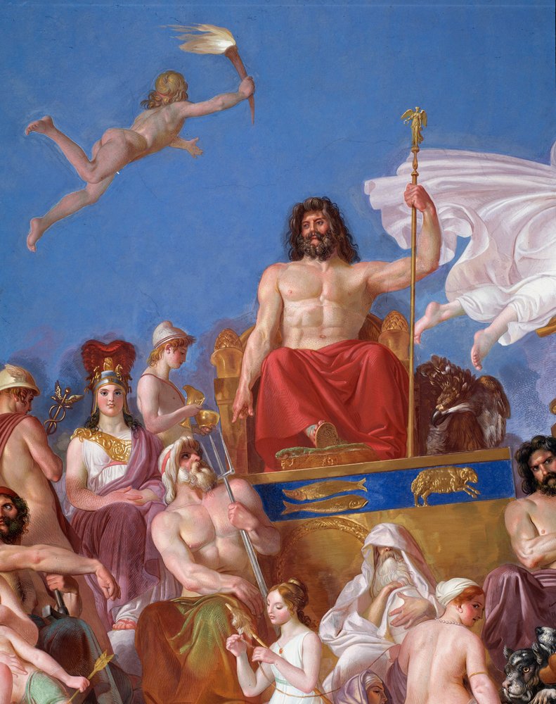 絵画 GOD Council of the Gods on the Olympus (detail)