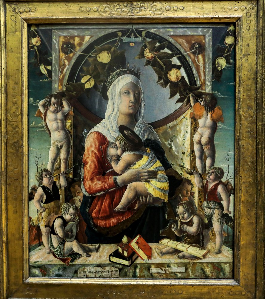 The Virgin and Child with Eight Angels