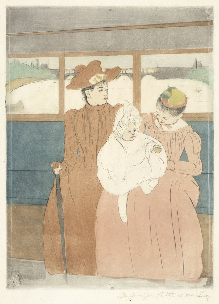 In the Omnibus by Mary Cassatt