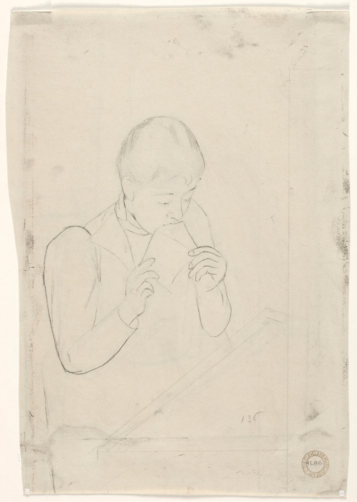 The Letter verso, 1890-1891 by Mary Cassatt
