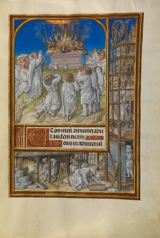 Elijah Begging for Fire from Heaven by Master of James IV of Scotland