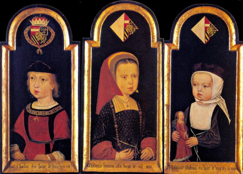 Archduke Charles, the later Holy Roman Emperor Charles V, with his ...