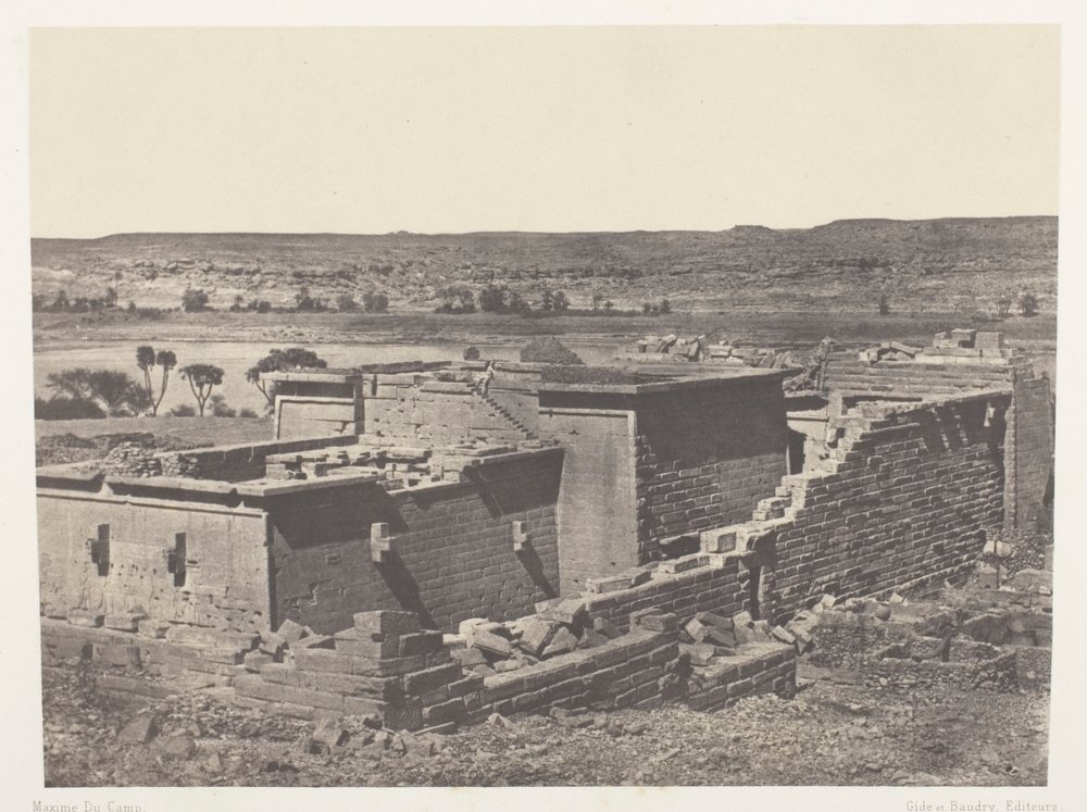 Kalabscheh, General View of the Temple of Kalabscheh (Talmis); Nubia by Maxime Du Camp