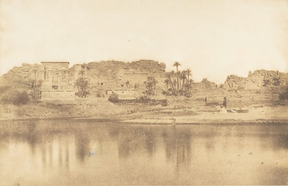 General view of the island of Philae, taken from the East, 1849-50 by Maxime Du Camp