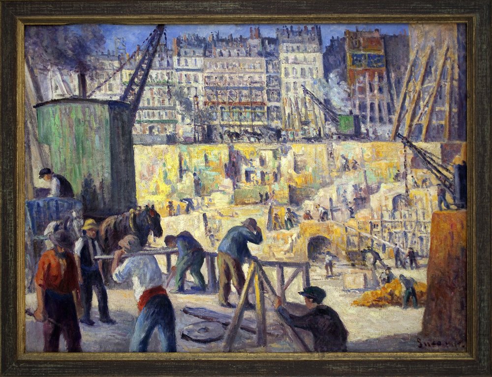 Construction Site in Paris. Painting by Maximilien Luce (1856-1941) by Maximilien Luce