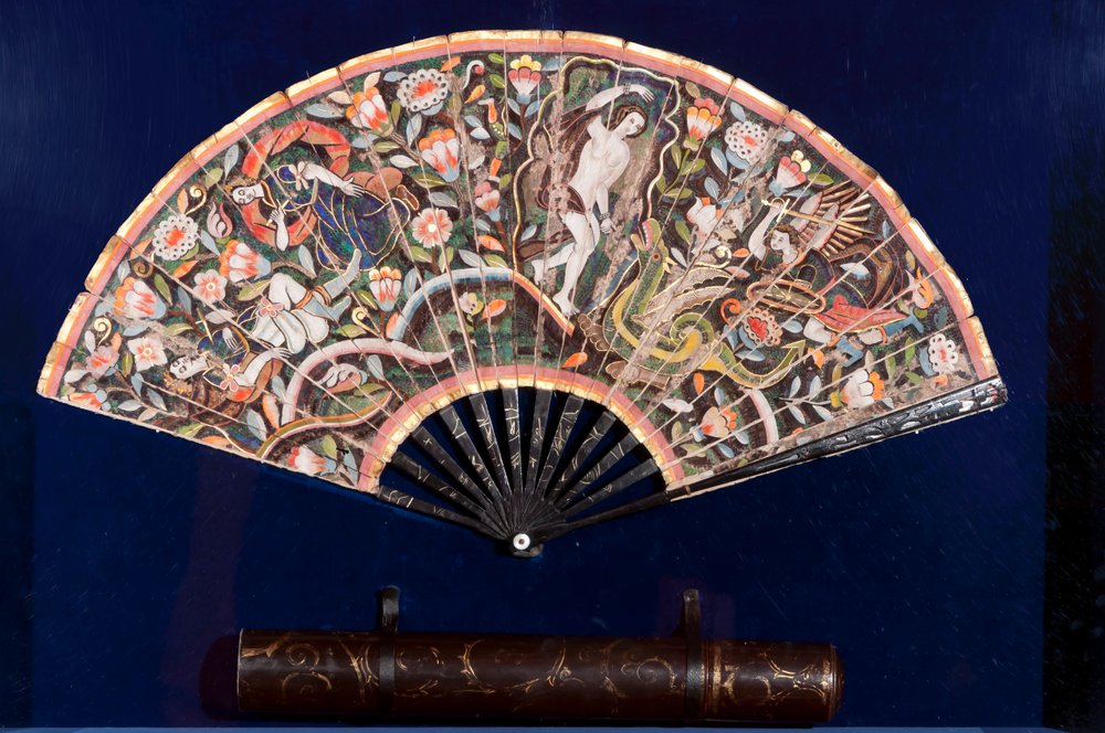 Feather fan by Mexican School: Premium art reproduction
