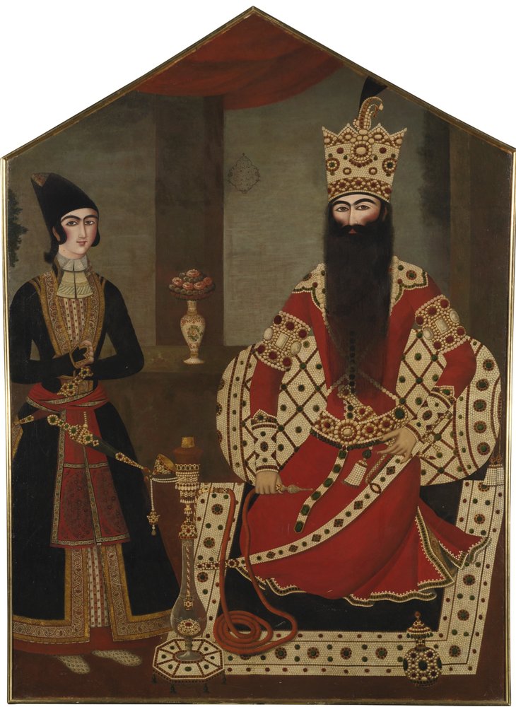Portrait of Fath Ali Shah Standing by Mihr Ali