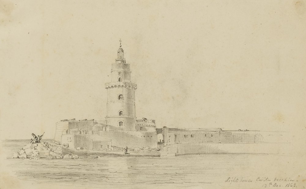 Lighthouse, Civitavecchia by Miner Kilbourne Kellogg