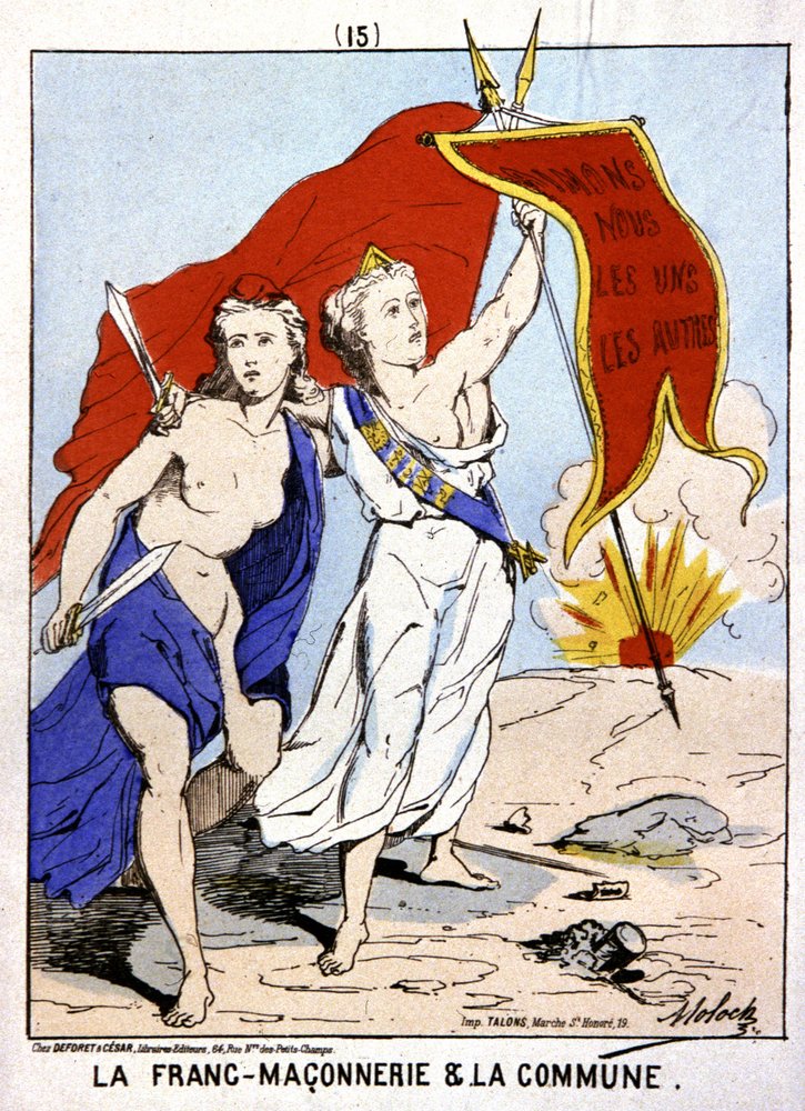 Freemasonry allied to La Commune, c.1871 by Moloch (1849-1909)