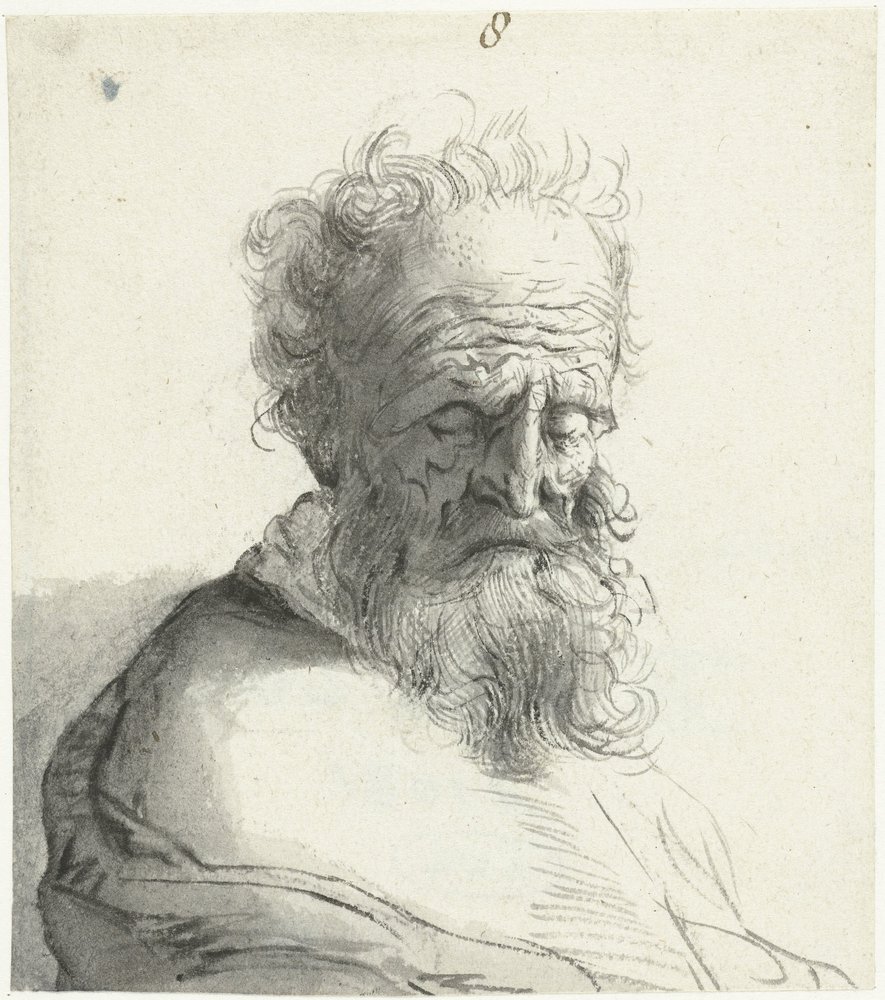 Head of an Old Man by Moses Ter Borch