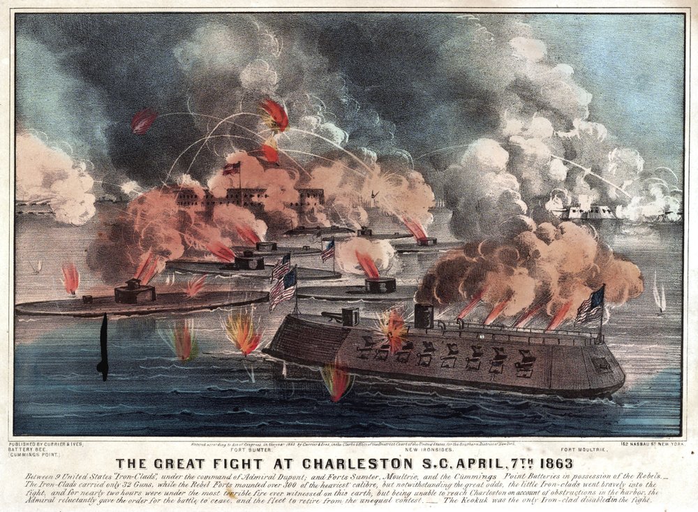 The great fight at Charleston S.C. April, 7th 1863 by Currier and Ives