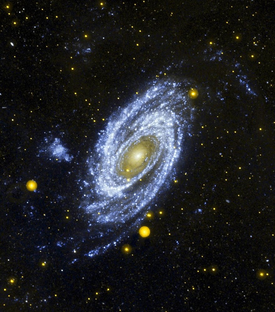 Spiral Galaxy M81 viewed from the Hubble Space Telescope