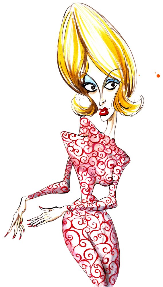mars attacks red dress Martian Girl from the movie Mars Attacks! by Neale Osborne