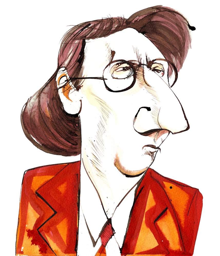 Rued Langgaard, Danish composer and organist; caricature