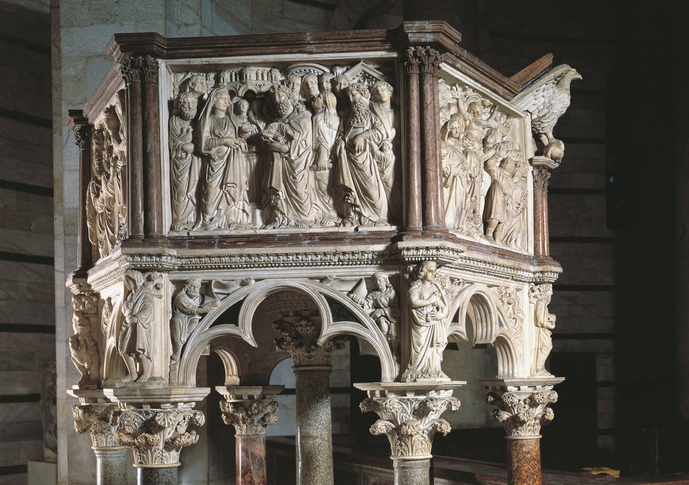 Baptistry of Saint John, Pisa by Nicola Pisano