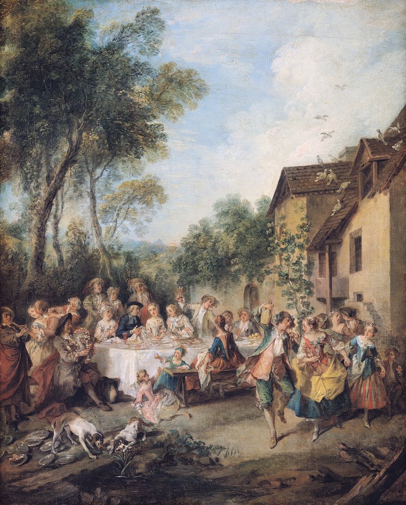 Wedding Feast in the Village by Nicolas Lancret