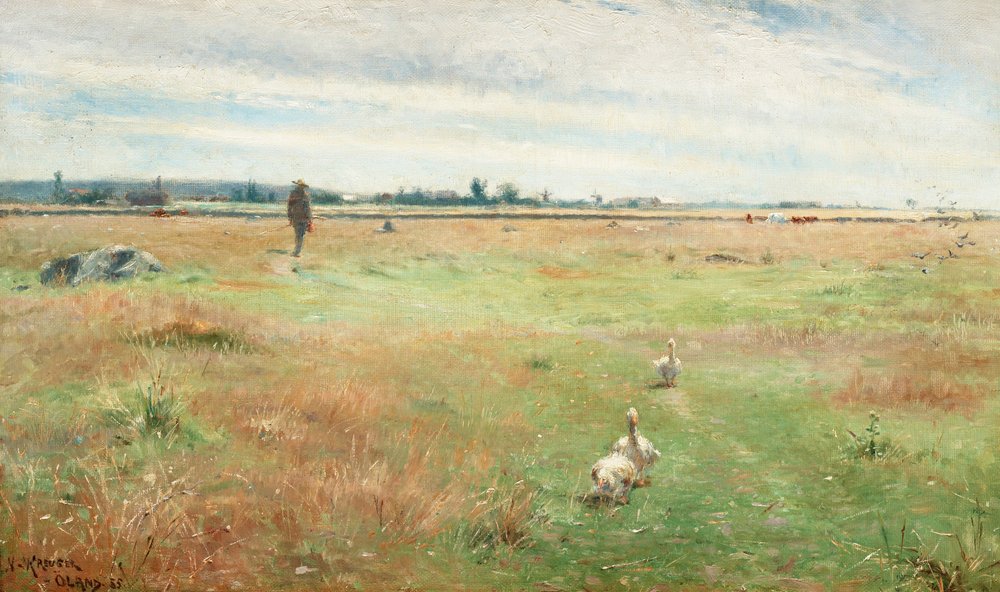 Landscape with Geese, Mörbylånga by Nils Kreuger
