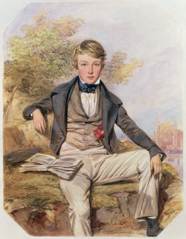 Portrait of Benjamin Gibbons Seated, with a View of Eton College Beyond ...