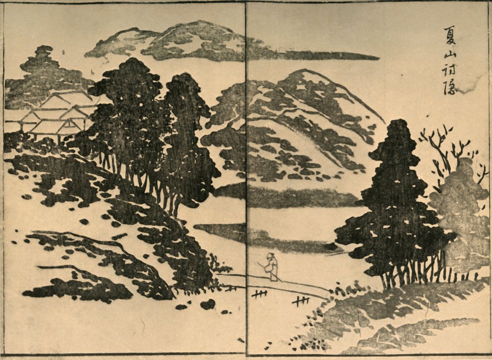 絵画 Iconic Landscape Landscape with Figure Crossing a Bridge, 1809, 1924