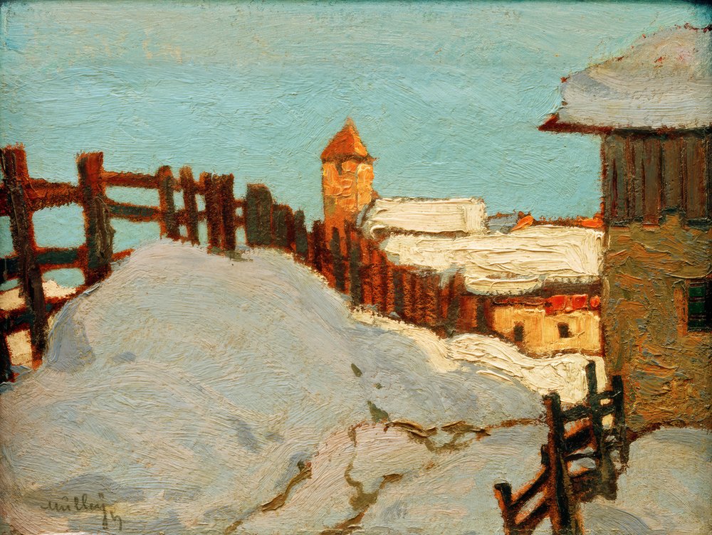 Village in Winter by Oskar Mulley