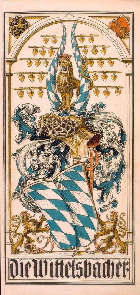 The ancestral coats of arms of the German princely houses: The Wittelsbachs by Otto Hupp