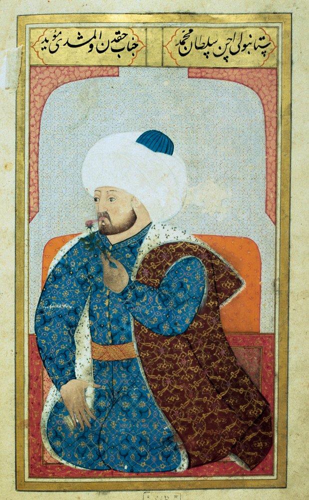Portrait of the Sultan of the Ottoman Empire Mehet II (Mehmet II the ...