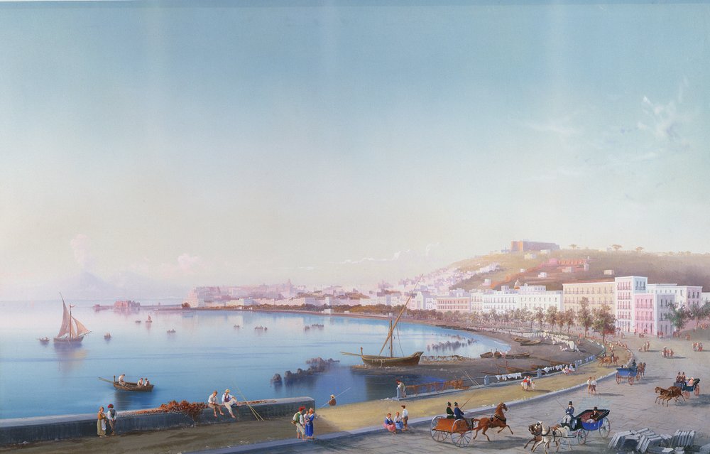 Naples from Mergellina by P. Lapira