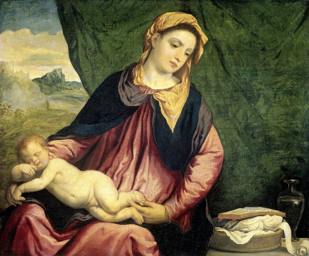 Madonna with Sleeping Child by Paris Bordone