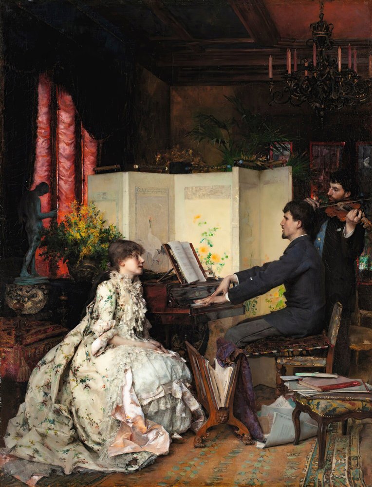 The Duet by Pascal Adolphe Jean Dagnan-Bouveret