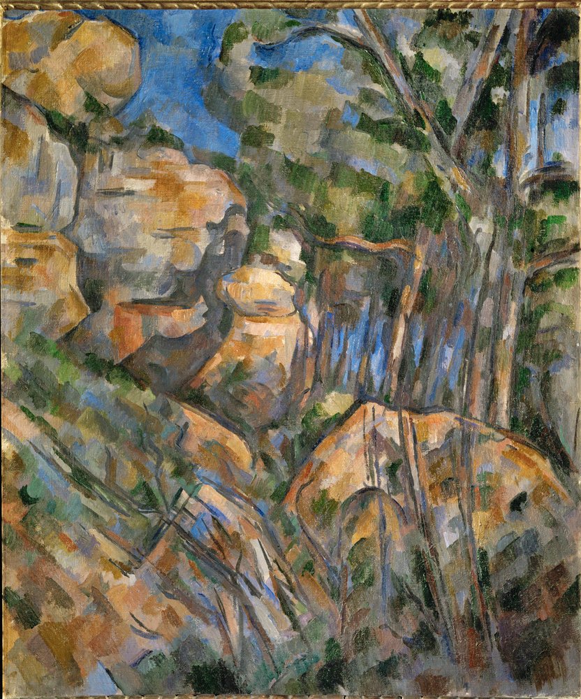 Rocks Near the Caves Above Chateau-Noir by Paul Cezanne