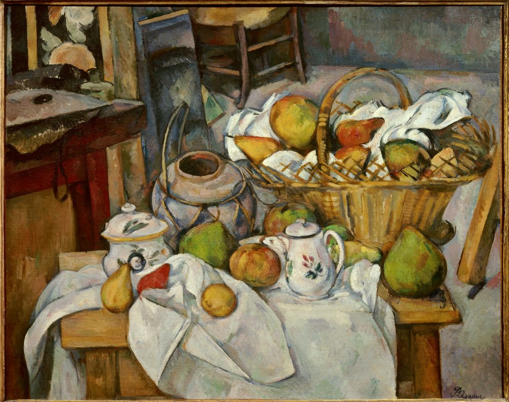 Kitchen Table or Still Life with Basket, 1888 by Paul Cézanne