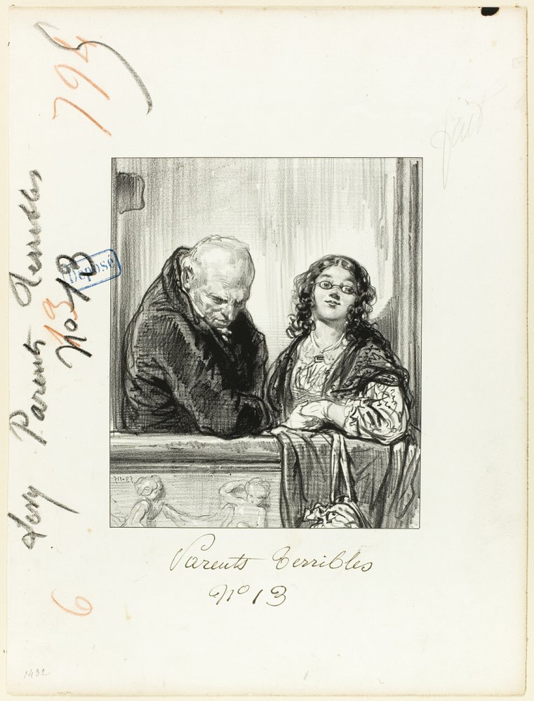 Les-Parents-Terribles series: A lovely play, always the same by Paul Gavarni