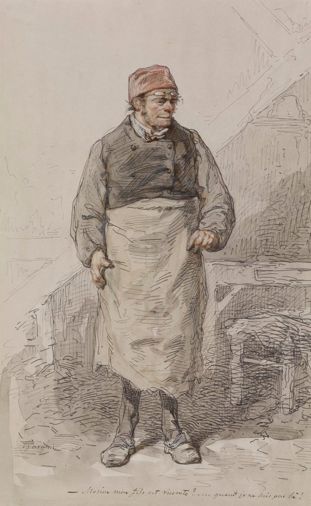 Man in Apron and Cap by Paul Gavarni