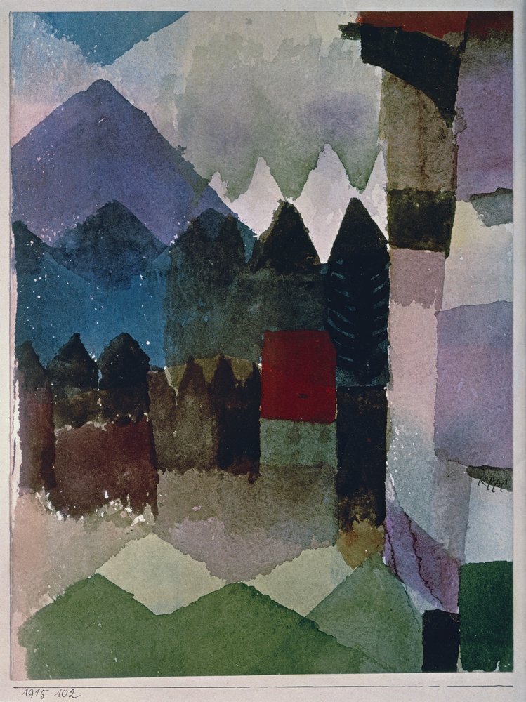 Fohn Wind in Franz Marc's Garden by Paul Klee