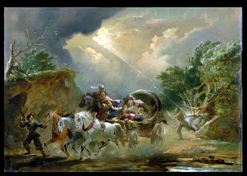 Coach in a Thunderstorm, 1790s by Philippe-Jacques de Loutherbourg