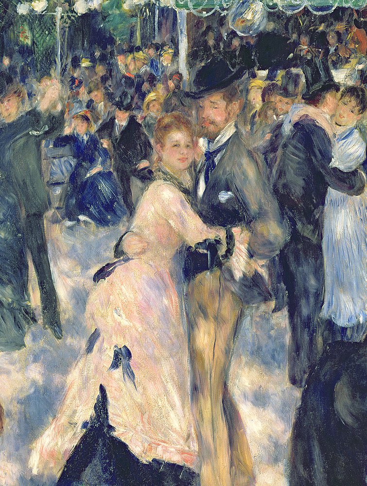 Ball at the Moulin de la Galette (detail) by Pierre-Auguste Renoir