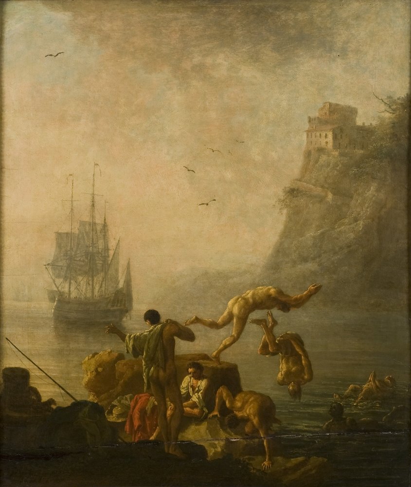 Bathing Men by Pierre Jacques Volaire