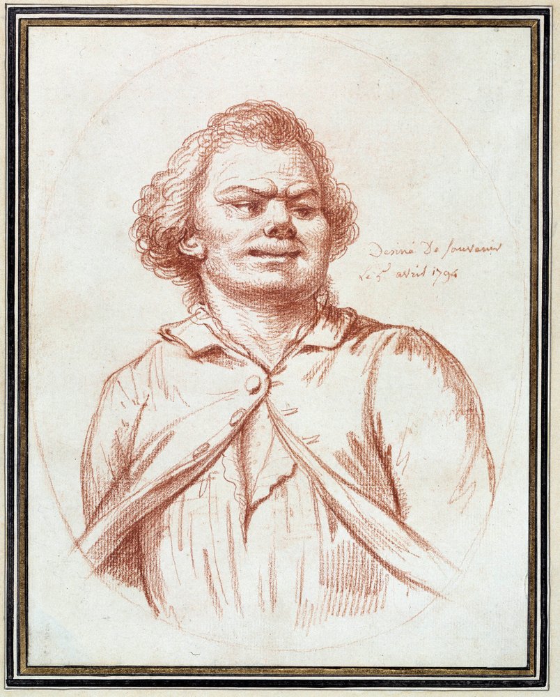 Portrait of Georges Jacques Danton leads to the torment (drawing ...