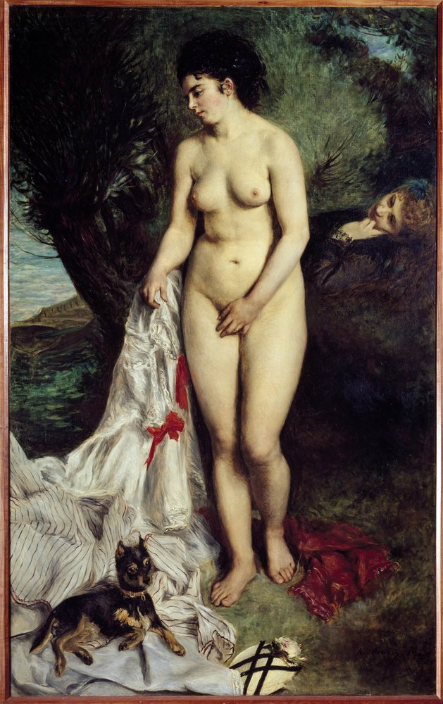 Bather with Griffon by Pierre-Auguste Renoir