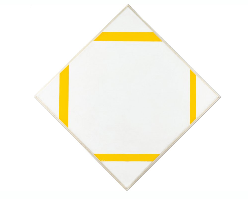 Lozenge Composition with Four Yellow Lines, 1933 by Piet Mondrian