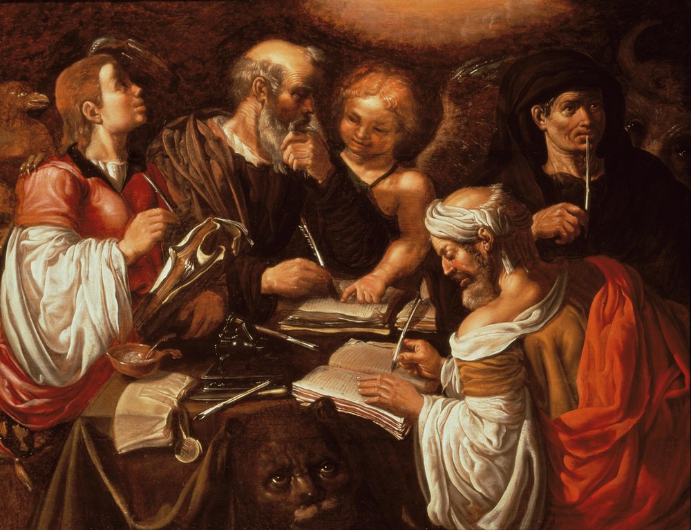 The Four Evangelists and their symbols by Pieter Lastman