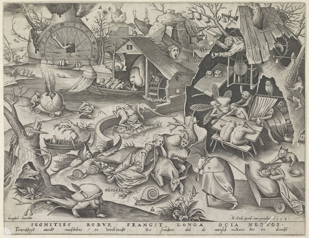 Laziness (Desidia) (The Seven Deadly Sins) by Pieter van der Heyden