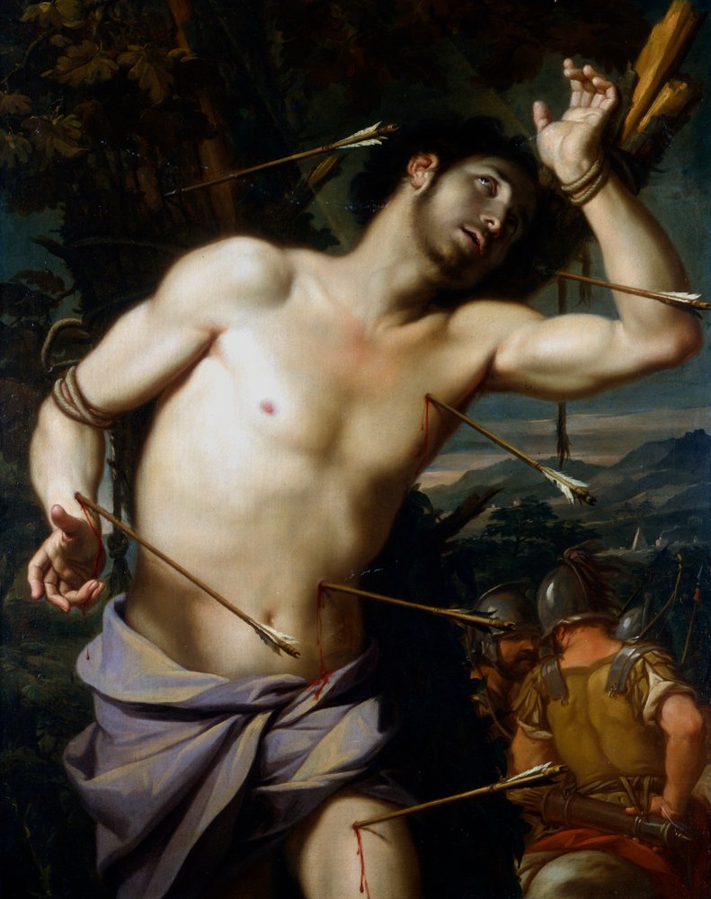 St Sebastian, 17th century by Pietro Perugino