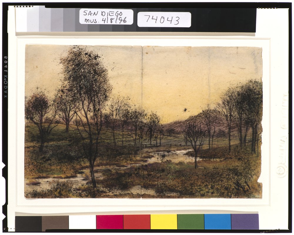 Trees, Hills and Stream by Ralph Albert Blakelock