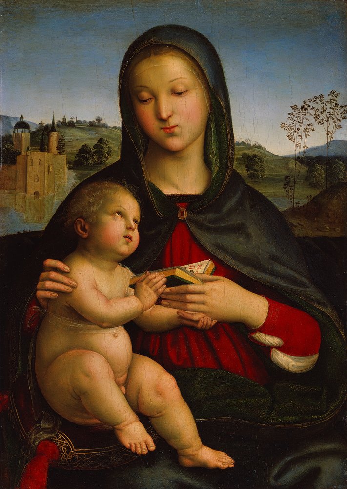 Madonna and Child with Book, c.1502-03 by Raphael (1483-1520)