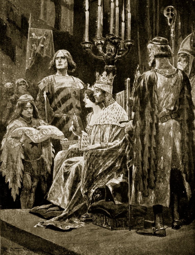 The coronation of Edward II, 1308, illustration from 