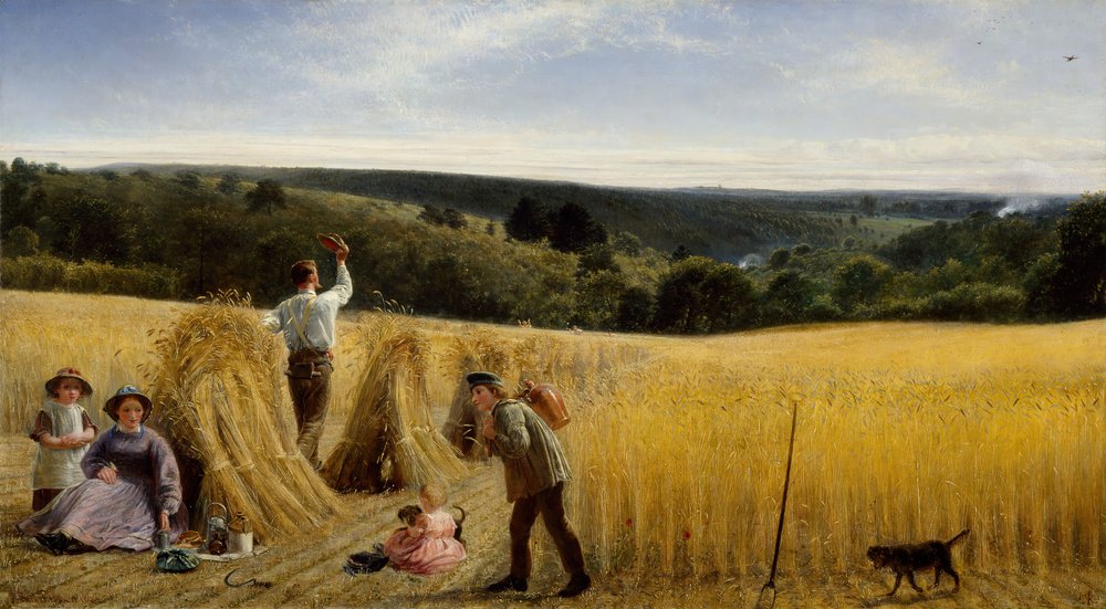 The Valleys Stand Thick With Corn by Richard Redgrave