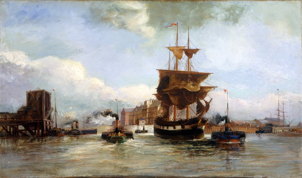 Leaving West Bute Dock, Cardiff, 1861-1916 by Richard Short