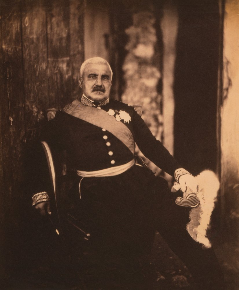 French Marshal Aimable-Jean-Jacques Pélissier, Seated Portrait Wearing Uniform, Crimean War, Crimea, Ukraine by Roger Fenton