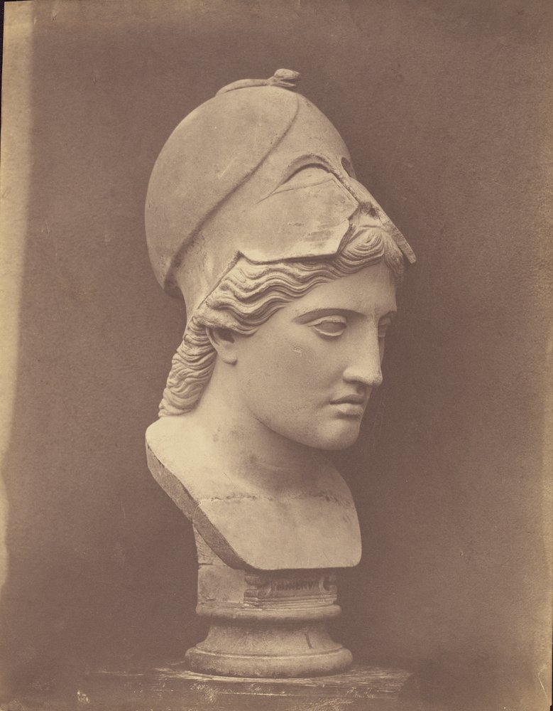 Head of Minerva [three-quarter view] by Roger Fenton